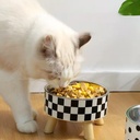 Polka Dot Checkered Tall Bowl + Stainless Steel (Bo*ed)