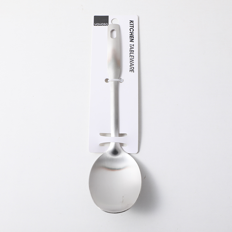 Stainless steel round serving spoon