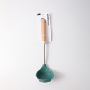 Fashion silicone ladle with wooden handle