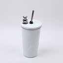 Rhombus Plated bear stainless steel thermos - 600ml