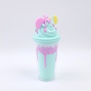 Macaron plastic straw cup-450ml