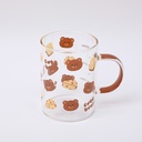 Coffee Bear Straw Glass-350ml 