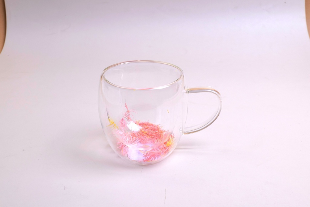 Pink dried flowers Glass - 250ml