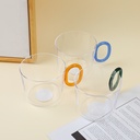 O-shaped handle glass cup