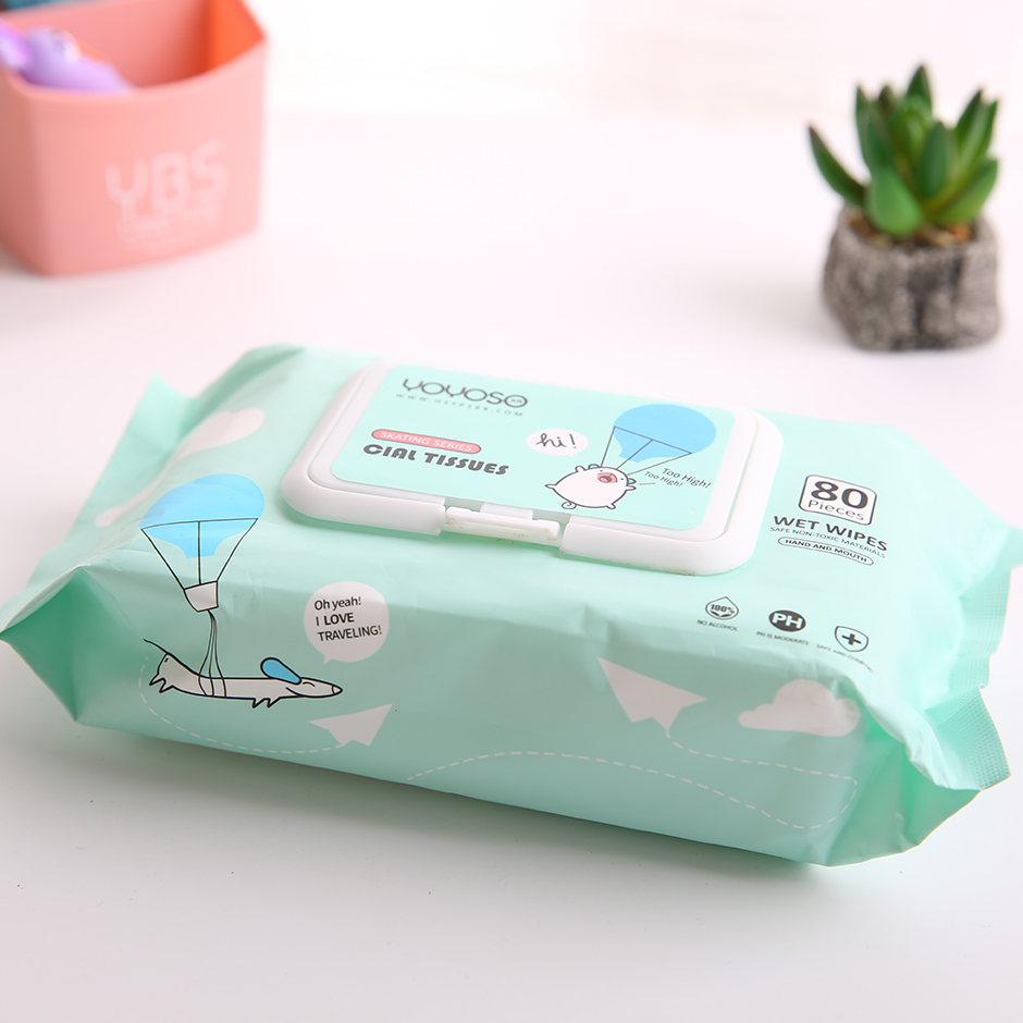 Yomi and Soki series Hand & Mouth Wipes (80 PCS)
