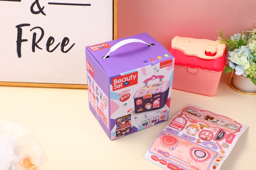 Kitchen themed toy with cottage storage box 2201-1