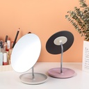 Oval vertical table mirror