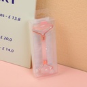 Pink crystal roller massager with acrylic rod