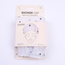 Fashion polka dot thickened shower cap