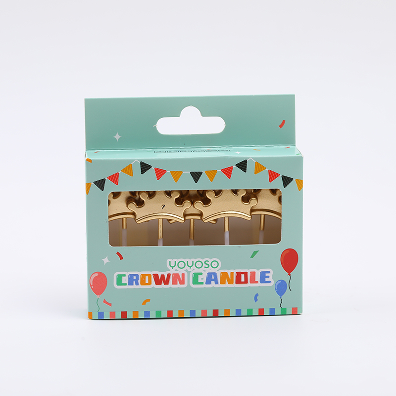 Silver Crown Candle-5pcs