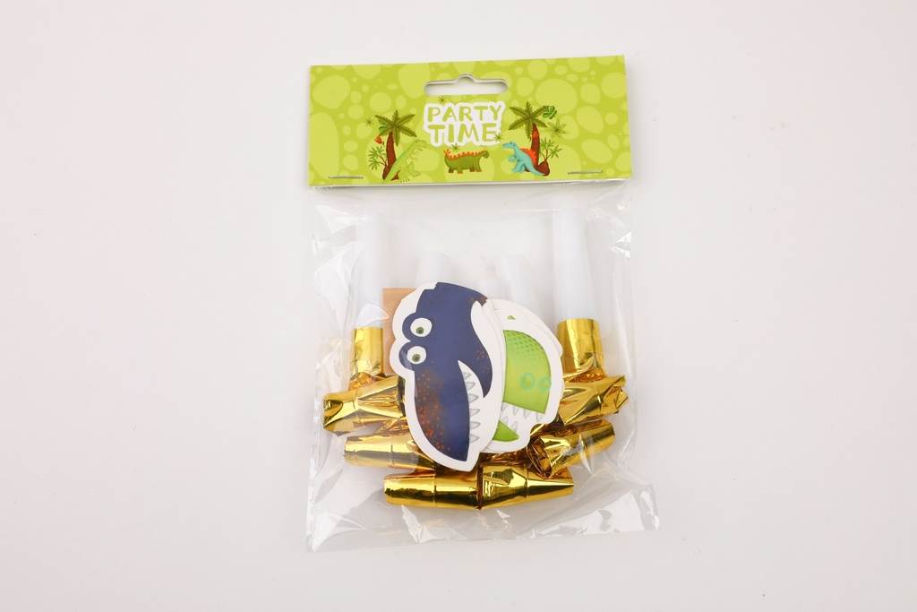 Party Dinosaur Lon Blow 6pcs