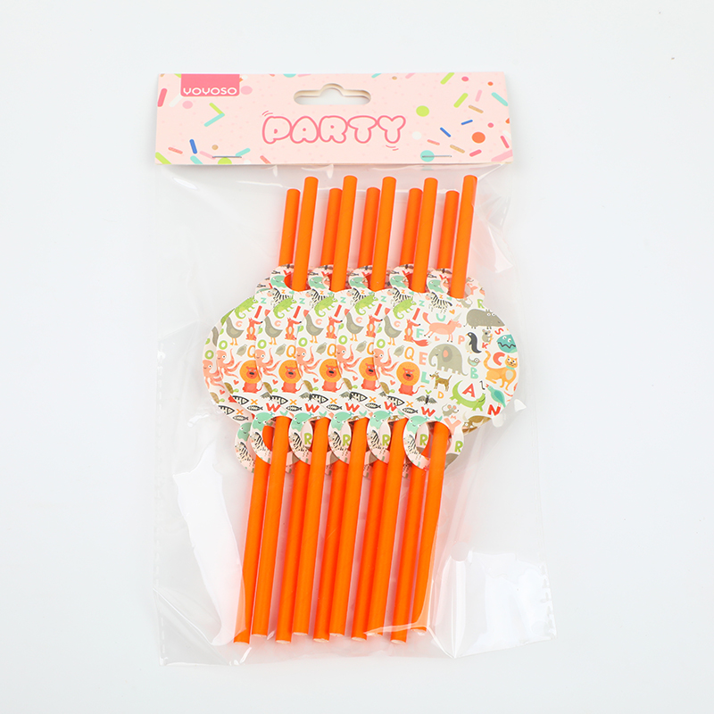 Party Animal World Paper Straws*10pcs