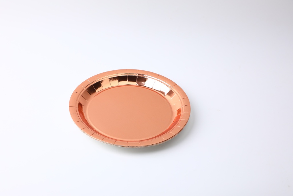 Party Series Rose Gold 7-inch Paper Plate-6pcs