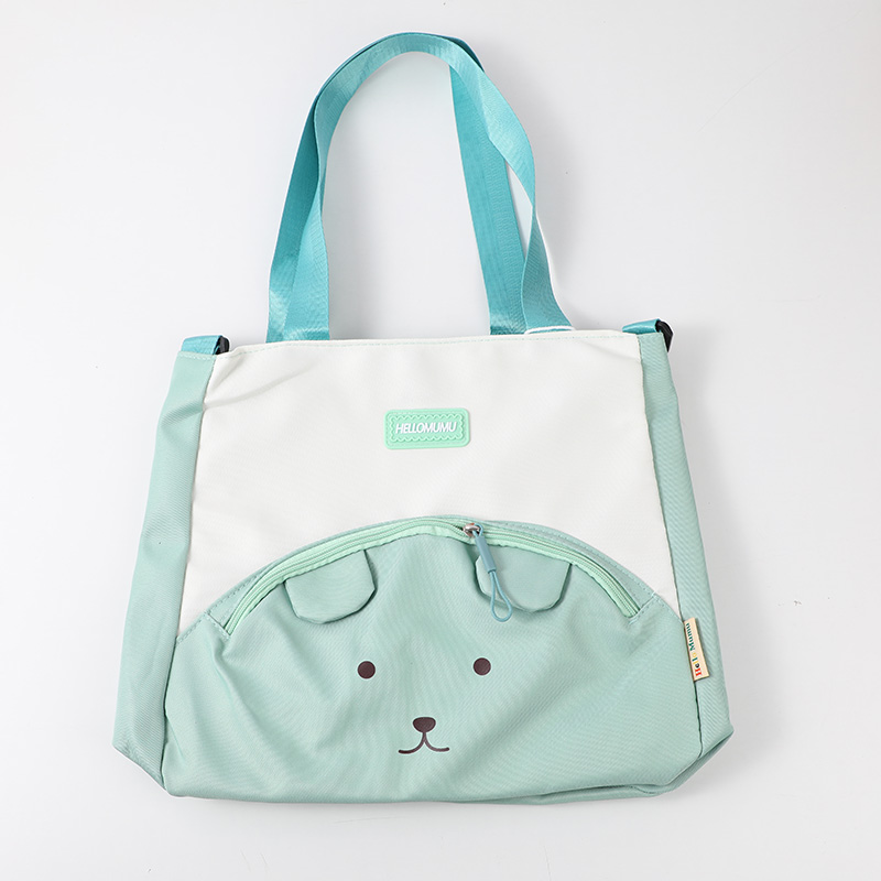 Cute little bear shopping bag-green