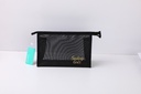 Mesh fabric cosmetic bag