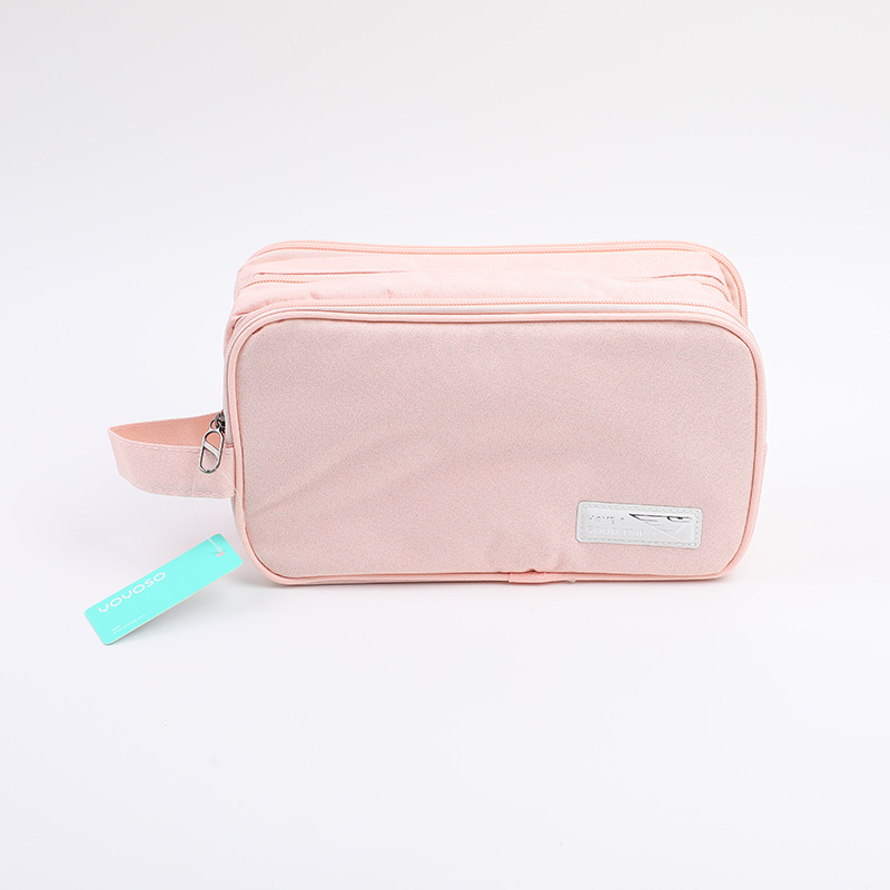 Wabisabi Style Hand-held Wet/Dry Toilet Bag-Pink 