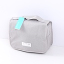 Simple and elegant visual cosmetic bag with hook
