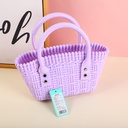 Stylish hand-held shoulder bag-purple