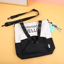 Simple English letter shopping bag-black