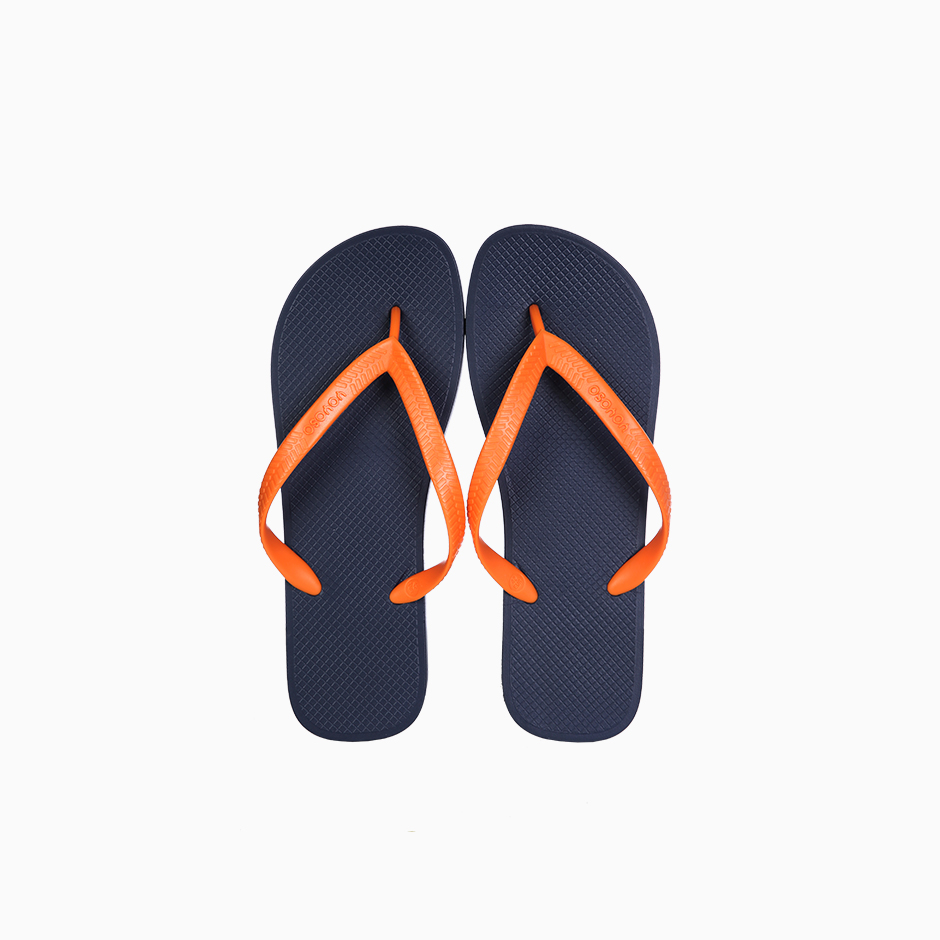 Simple unicolor mens flip flops   navy  41-42