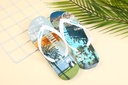 Printed pattern men's flip flops HM8059-02-size 43-44 (white)