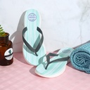 Casual ladies flip-flops (light green size: 37-38)