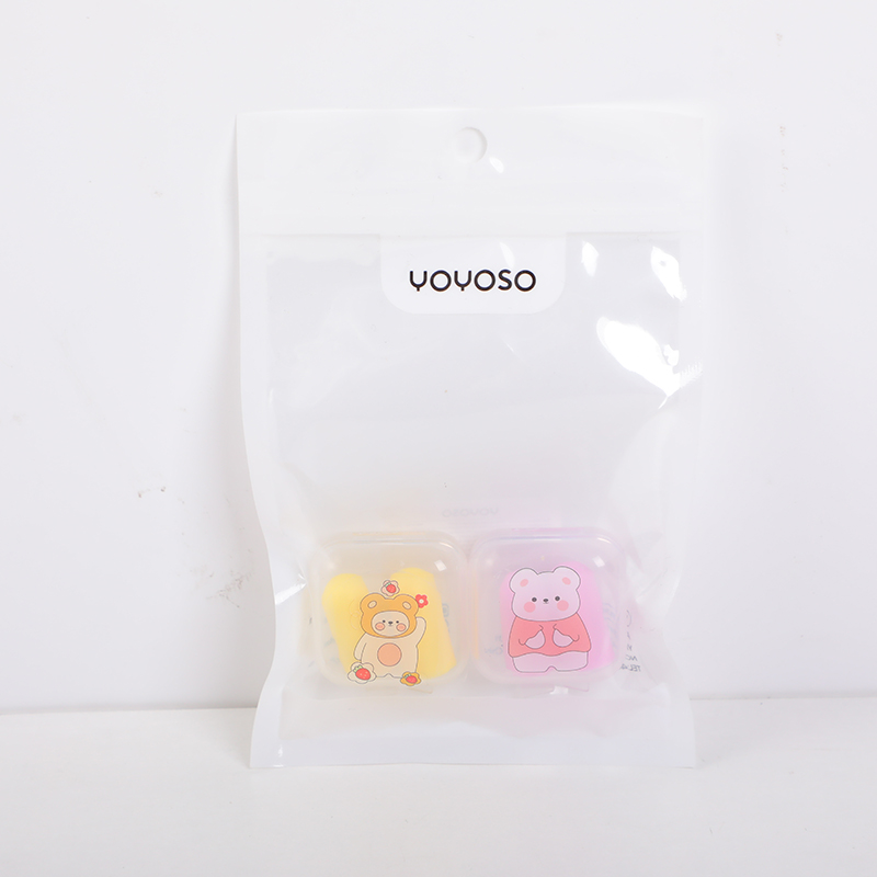 Lazy bear series sponge earplugs 2 pairs