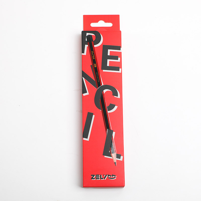 Alphabet Series Boxed HB Pencils 12PCS - Red