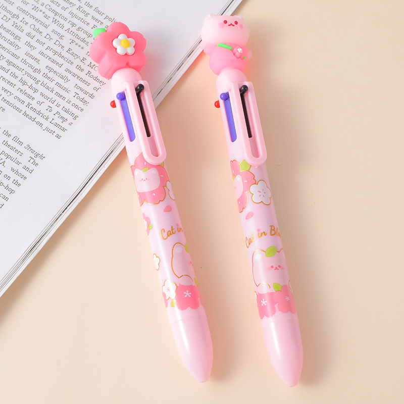 Sakura YOYO rabbit series-cat with flower 6 colours ballpen