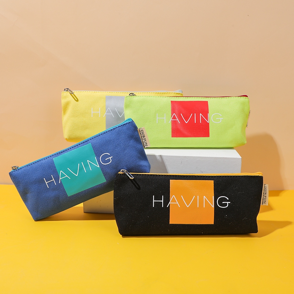 Square and happy pencil case