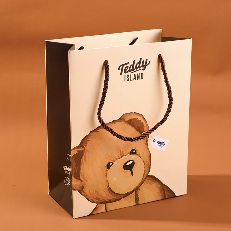 TEDDY ISLAND series bear head gift bag-L