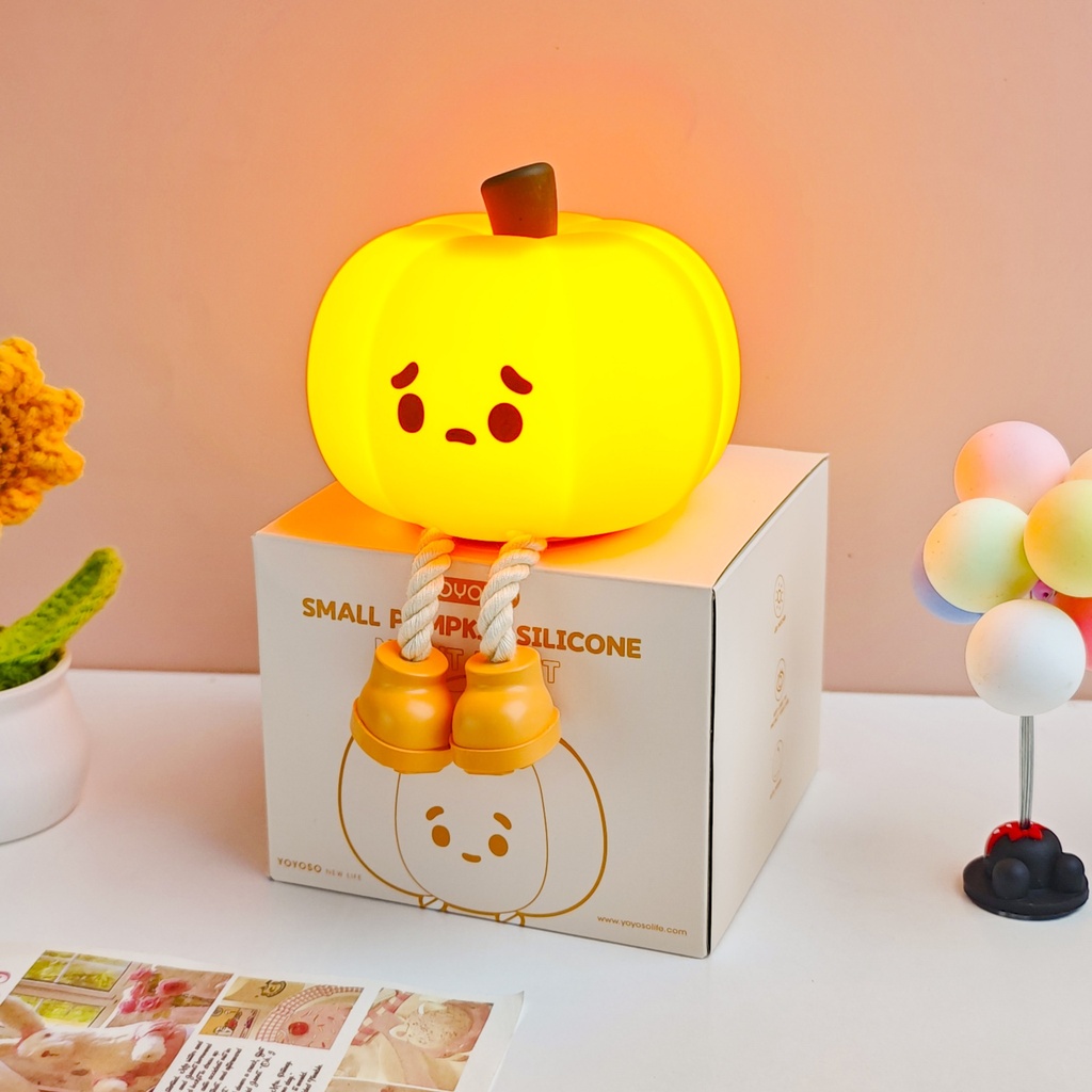 K-1165 Small Halloween Pumpkin Silicone Night Light