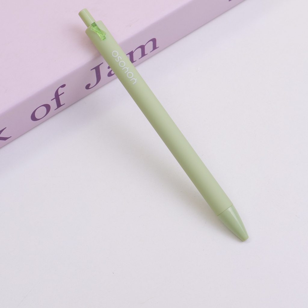 Green frosting minimalist neutral pen - blue core 0.5mm