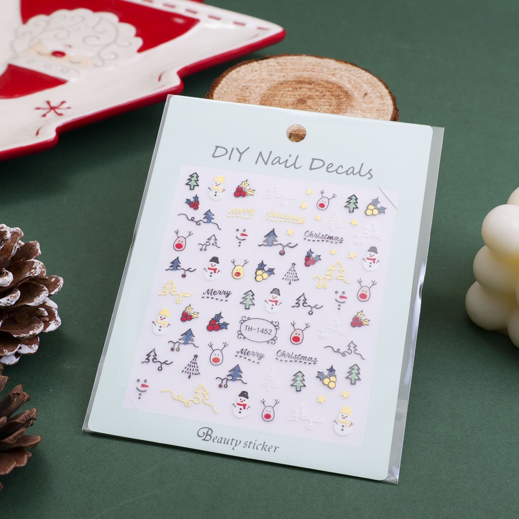 Christmas series -Iridescent Christmas Nail Stickers