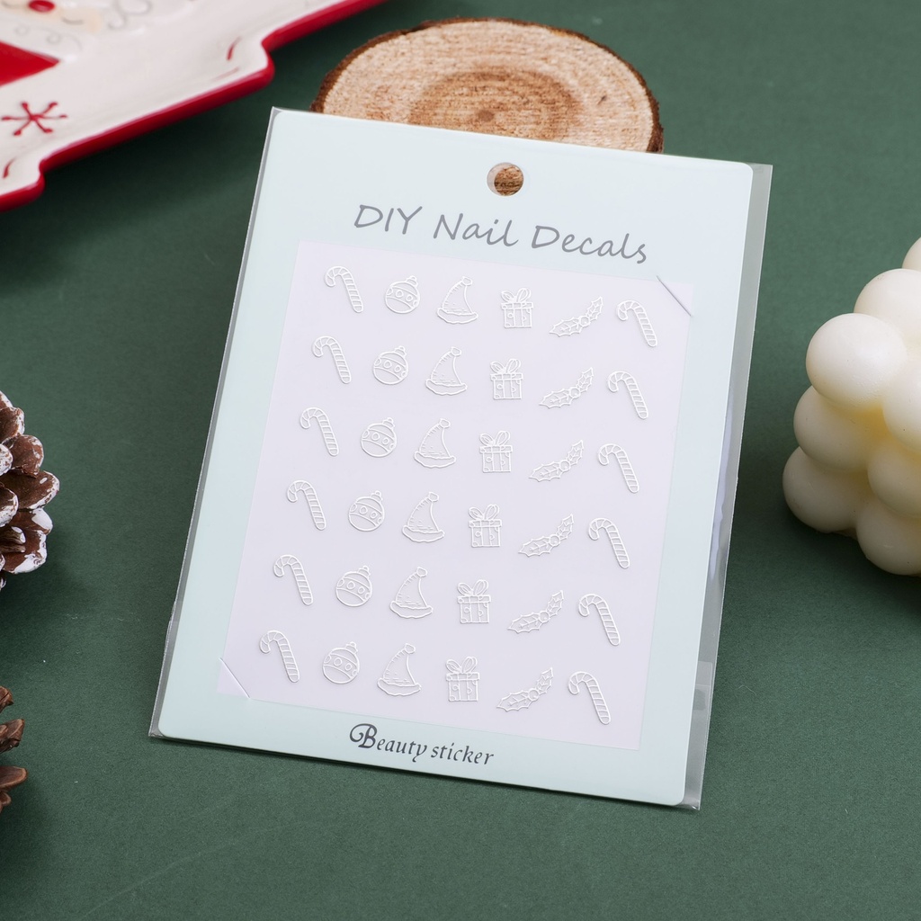 Christmas series -Red Crystal Christmas Fun Nail Stickers