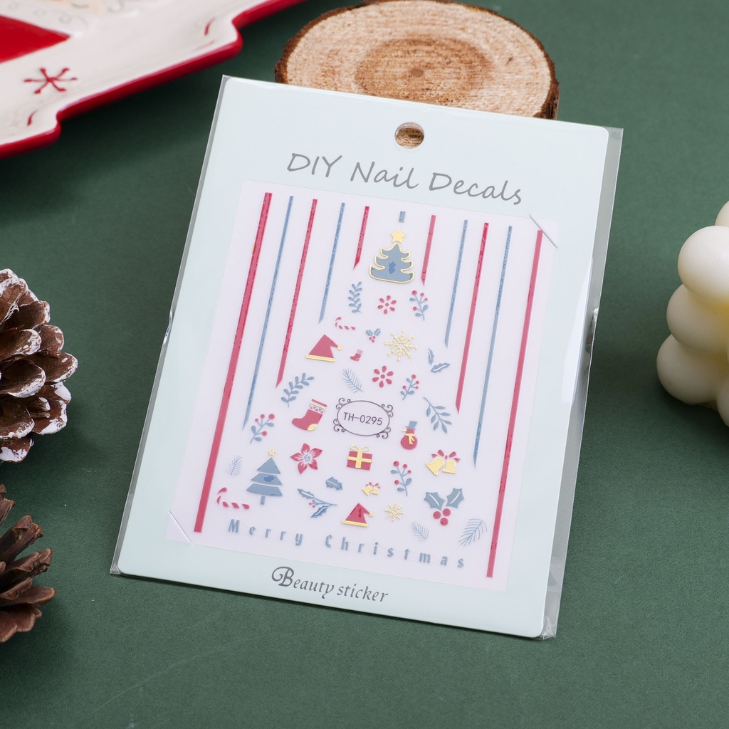 Christmas series -Simple Rhyme Christmas Nail Stickers