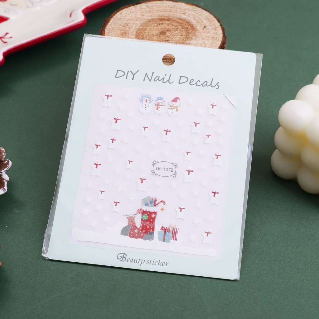 Christmas series -Snow Bear Joyful Christmas Nail Stickers