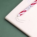 Christmas Red Cane-shaped Ballpoint Pen - Black Ink