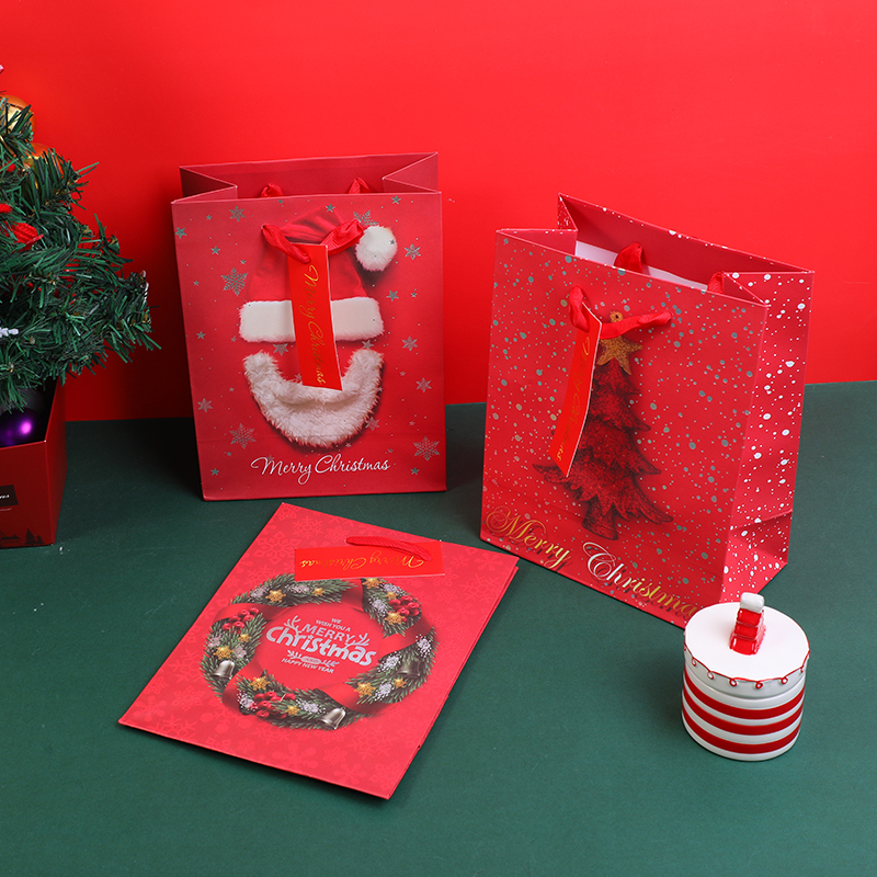 Merry Christmas series vertical gift bag-S