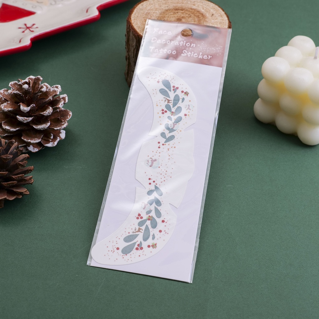 Christmas series -Green Rhyme Winter Affection Face Stickers