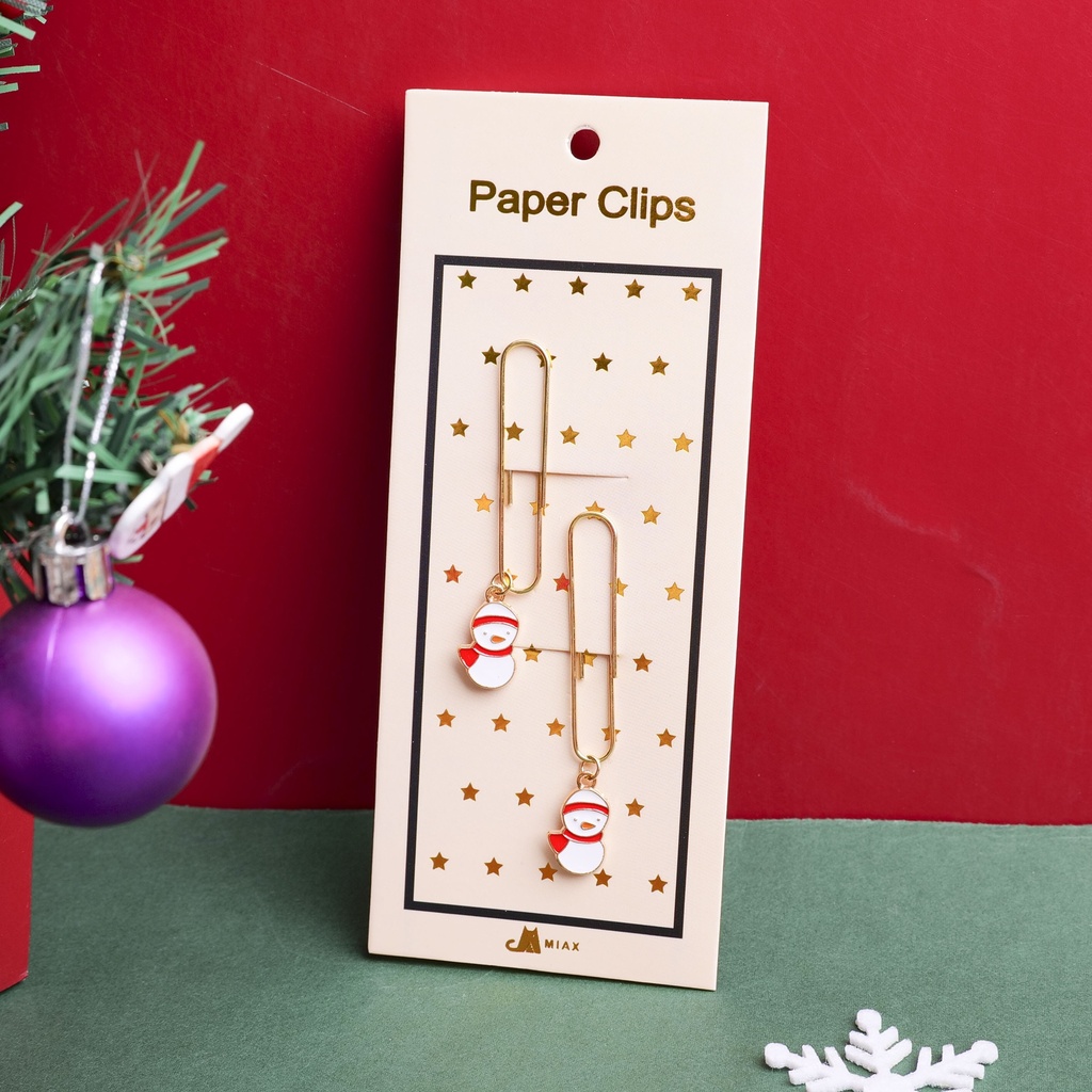 Christmas series little snowman creative bookmark 2pcs