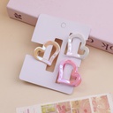 Medium-sized Laser Heart-shaped Hair Claw Clip - 3 Pieces