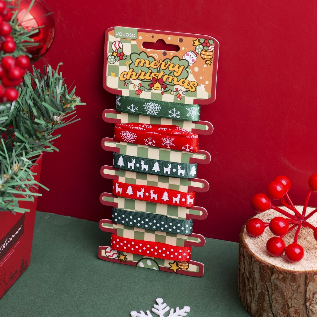 Christmas Series - Packing Tape 6-Color，1m Each