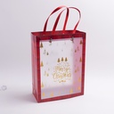 Christmas Series - Gold-stamped Vertical Medium PP Gift Bag