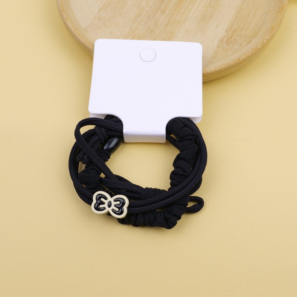 Oil Drip Bow Tie Combination Fashion Hair Tie- 3PCS