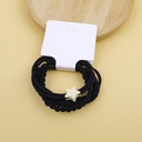 Oil Drip Five-Pointed Star Fashion Hair Tie-4PCS