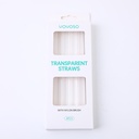 Transparent straws 4pcs (with nylon brush)