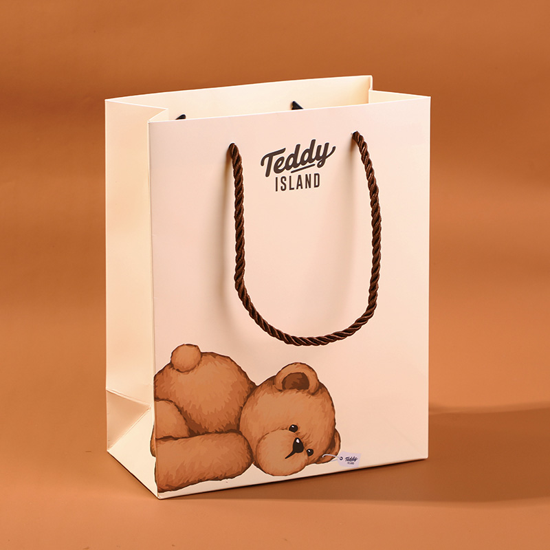 TEDDY ISLAND series lying bear gift bag-M