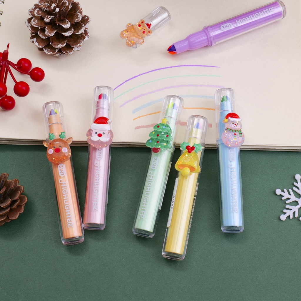 Christmas Series - Sticker Three-color Highlighter