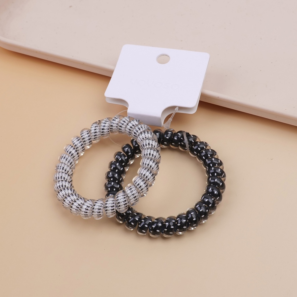 Large Circle Leopard Print Combination Telephone Rings-2PCS